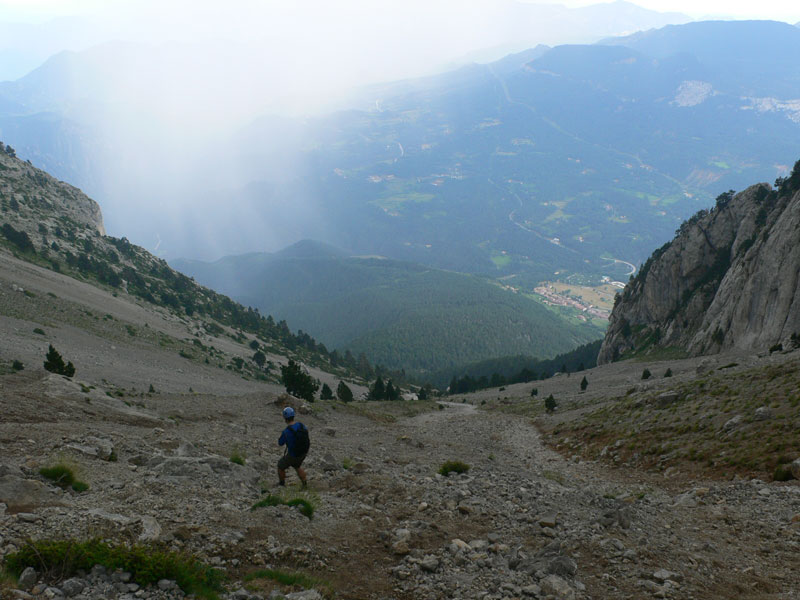 Bajando por la tartera 