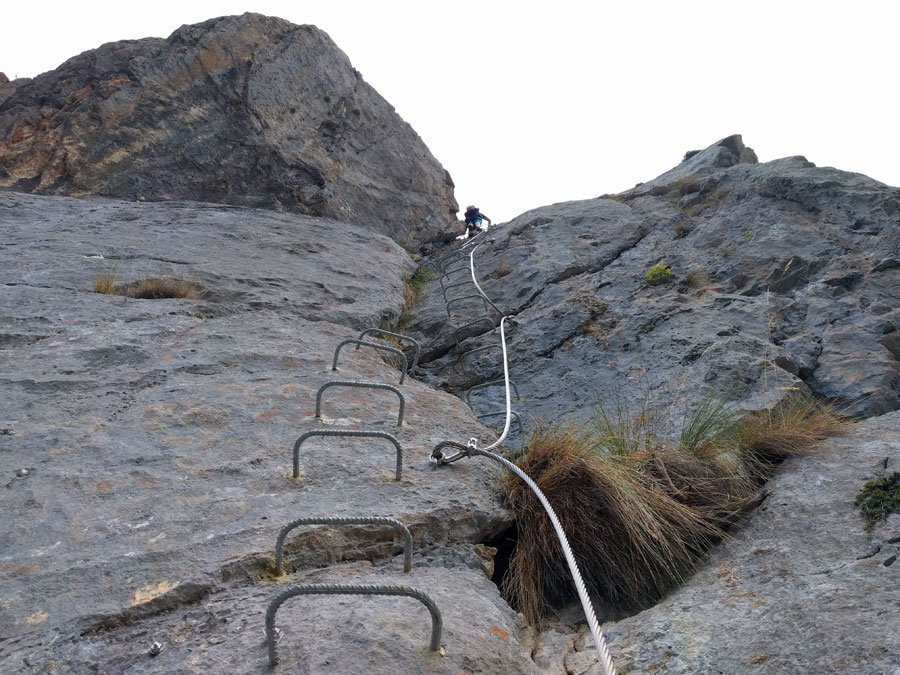 Después del desplome encadenamos con un tramo vertical y aéreo 