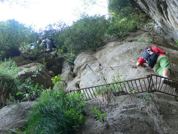 Bajando el tramo más aéreo de la canal Fosca 