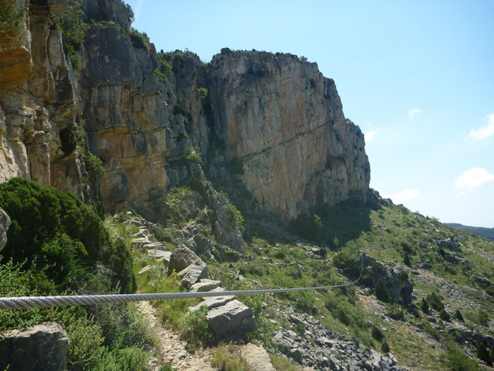 Tirolina en el camino de regreso 