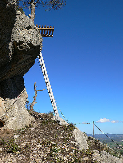 La escalera de la parte intermedia 