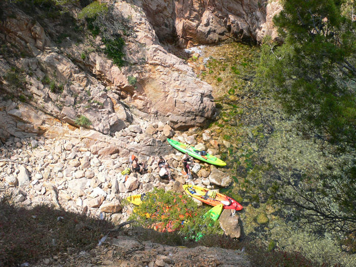 Kayaks en Cala Alga 