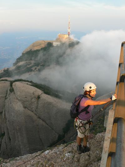 Final de la vía junto al mirador de Sant Jeroni 