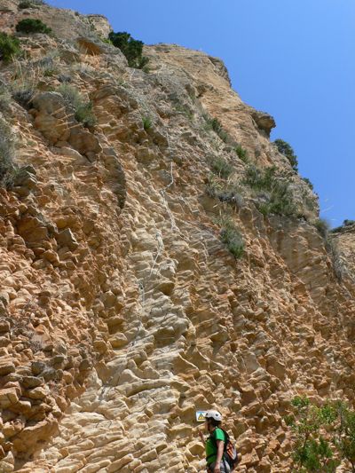 Inicio de la vía ferrata del Xorret de Catí 