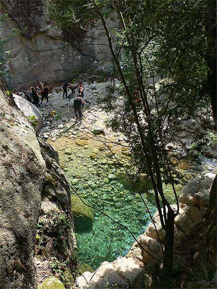 Subiendo junto al barranco 