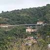 Vista del puente que cruza la carretera de les Aigues / Ruta en Bici Passeig de les Aigües 
