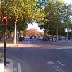 Carril Bici en la parte final de la Rambla de Marina / Ruta en Bici Ronda Verda de Barcelona. Vuelta completa 