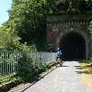 Salida del túnel / Ruta en Bici Via Verde des Graves 