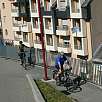 La salida de Cauterets no está muy señalizada pero al final del pueblo se encuentra el camino / Ruta en Bici Via Verde des Graves 