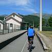 Junto a la estación de Argelès Gazost / Ruta en Bici Via Verde des Graves 