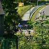Junto a la carretera que nos lleva a Pierrefitte / Ruta en Bici Via Verde des Graves 