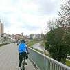 Entrada a Girona por el barrio de La Creueta junto al Onyar / Ruta en Bici Vía Verde Girona | Sant Feliu 