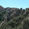 Vista al primer rapel de la Roca Llisa / Agulles Rodones 