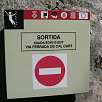 Indicador al final de la ferrata / Cal Curt 