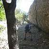 Descendiendo el último paso equipado del camino de les Agulles / Canal del Ninet 