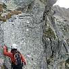 Desde la ferrata de izquierda vemos el recorrido de la derecha / Coll dels Isards 