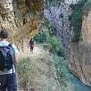 A partir de aquí iniciamos el camino en la roca / Congost de Mont-rebei 