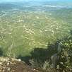 Vistas desde la cima a la carretera BP-1103 que va al Monasterio / Cresta del Serrat de la Foradada 