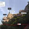 Croquis de la subida desde aquí -lo complicado será encontrar el inicio- / Cresta del Serrat de la Foradada 