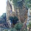 Desplomado final. Obsérvese la inclinación de la pared / Sant Vicenç d