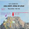 Croquis de la vía ferrata / Cara Norte Sierra de Lúgar 