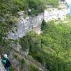 Las vías del funicular a nuestros pies / Cascade de l