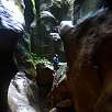 Marmita trampa seca que nos encontraremos antes de llegar al paso si descendemos el torrente desde arriba (© Miguel Valle) / Pas des Duro 