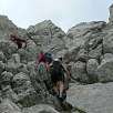 Nuevos pasos de trepada -señalizados en amarillo- / Pedraforca | Cima del Calderer 