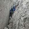 En el segundo tramo de la canal -el más recto- / Pedraforca | Cima del Calderer 