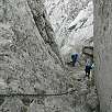 La bajada por la canal es un poco más delicada -mojada puede ser crítica- / Pedraforca | Cima del Calderer 