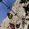 El puente que nos espera y la siguiente pared muy aérea / Regina de Peramola 