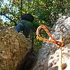 Saliendo de la primera trepada / Torrent del Lloro 