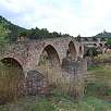 El pont Vell y al fondo el puente de los FGC y el de la carretera C-55 que cruzaremos por debajo / Turó del Marqués 