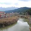 El río Llobregat con Montserrat al fondo / Turó del Marqués 