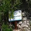 Indicador de regreso al refugio o camino hasta la cima del Despeñador / Xorret de Catí 