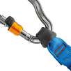 Detalle del mosquetón Vertigo Wire-Lock / Blog · Disipadores de vía ferrata Petzl 