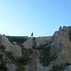 Escalera que nos lleva a la cornisa superior / Ruta a pie Badlands | Notch Trail 