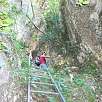 En el tramo de la escalera del Graell de Cal Pigot / Ruta a pie Cingles de Malanyeu 