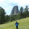 Vista desde el punto más alejado del Red Beds Trail / Ruta a pie Devils Tower 