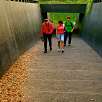 Paso subterráneo para volver al parking / Ruta a pie El volcán Croscat y La Fageda 