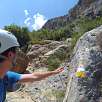 Zonas con cable solo imprescindibles si encontramos la roca mojada / Ruta a pie Graus de la Morera de Montsant 
