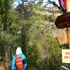 Seguimos los indicadores verticales 3,4 km. / Ruta a pie Camino natural de Montfalcó al congost de Mont-rebei 