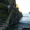 Tramo de escaleras para salir de la playa del Pi / Ruta a pie Ronda de Portbou 