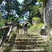 Escaleras de subida al mirador superior del Roc de la Lluna / Ruta a pie Vuelta al Catllaràs 