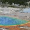 Zoom a la zona de pasarelas / Ruta a pie Yellowstone | Grand Prismatic Spring 