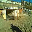 Salimos de la playa por el paso subterráneo e iniciamos el regreso 