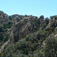 Vista al primer rapel de la Roca Llisa 
