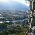 Vistas a Grenoble desde la parte difícil de la vía 