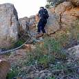 Paso de salida de la vía ferrata 