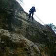 Rapel final de la vía ferrata -bajamos al sector del Techo- 